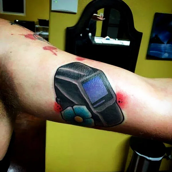 Welding Helmet Tattoo