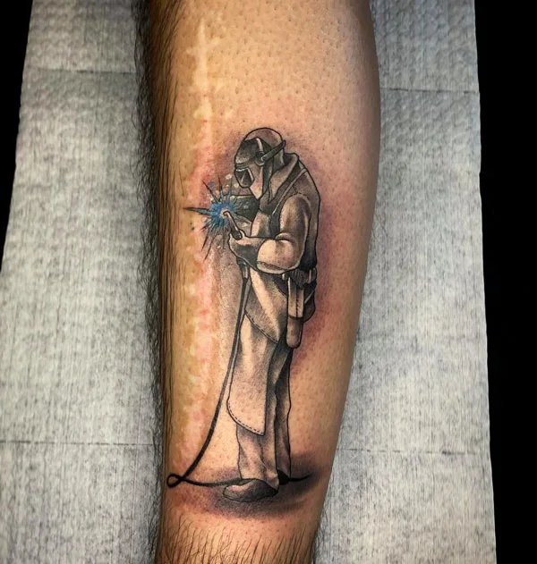 Welding tattoo 38