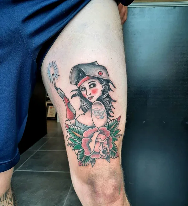 Welding tattoo 45