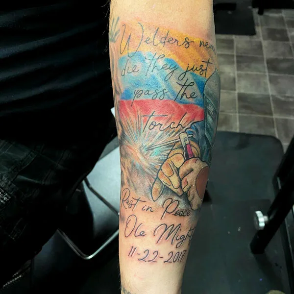 Welding tattoo 55