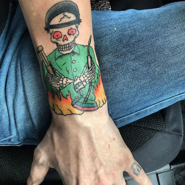 Welding tattoo 78