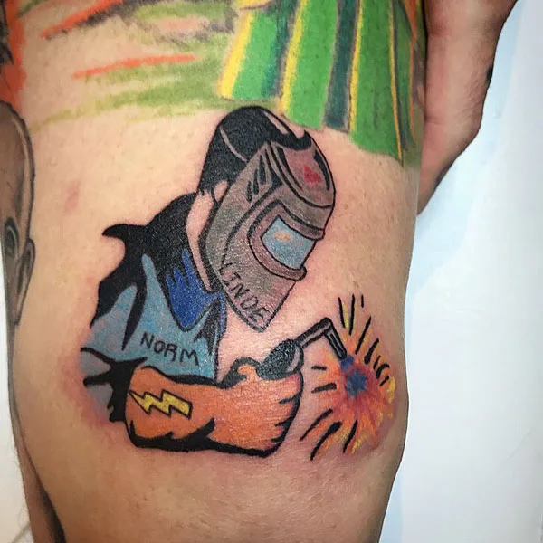 Welding tattoo 84