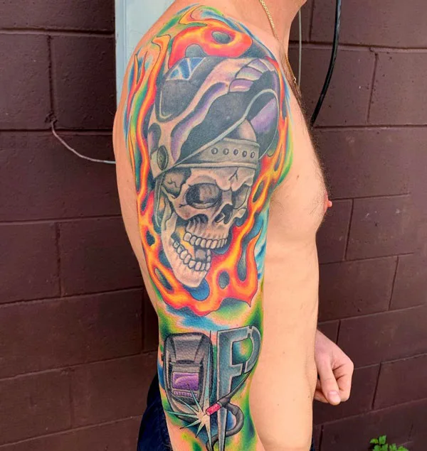 Welding tattoo sleeve