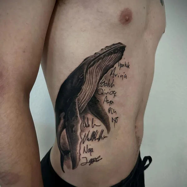 Whale Rib Tattoo