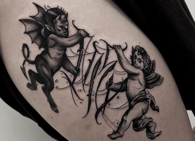 What If I Combined Both An Angel And A Demon Tattoo