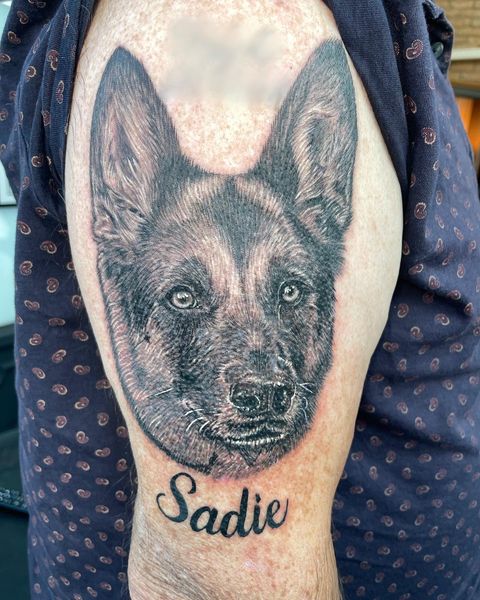 Wild German Shepherd Tattoo Design with image Wild German Shepherd Tattoo Design with image