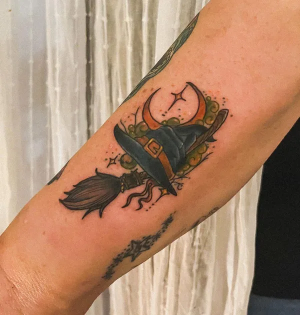 Witch Broom Tattoo 2