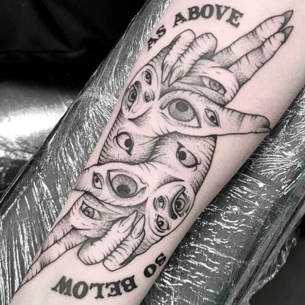 Witchy as above so below tattoo