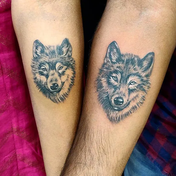 Wolf Couple Tattoo 2