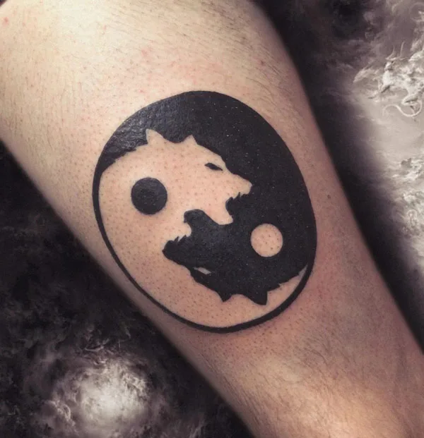 Wolf Yin Yang Tattoo 3