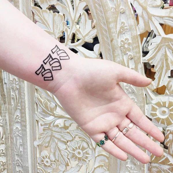 Wrist 333 tattoo