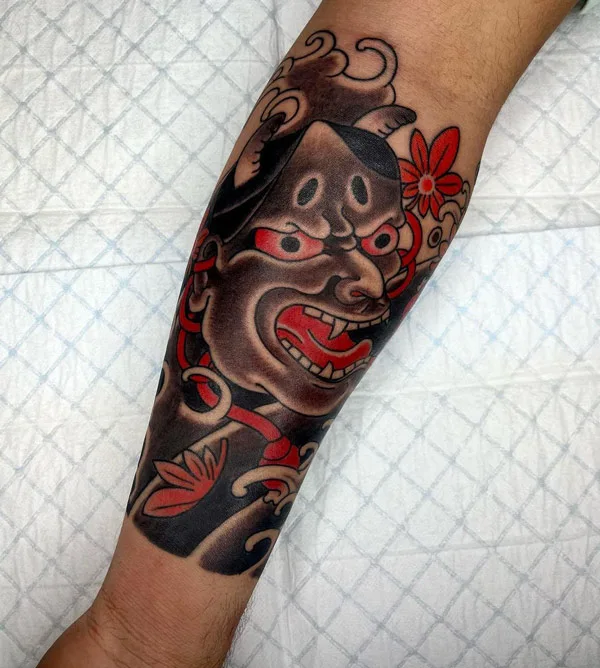 Yakuza forearm tattoo
