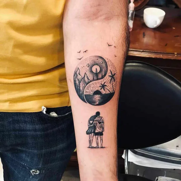 Yin Yang Nature Tattoo 2