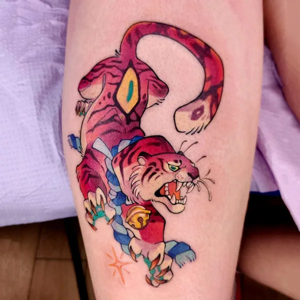 Yokai Japanese tiger tattoo