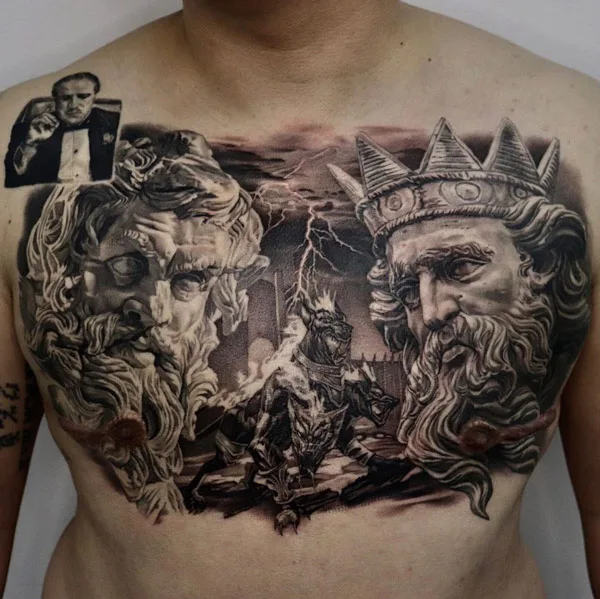 Zeus and Poseidon Tattoo 1