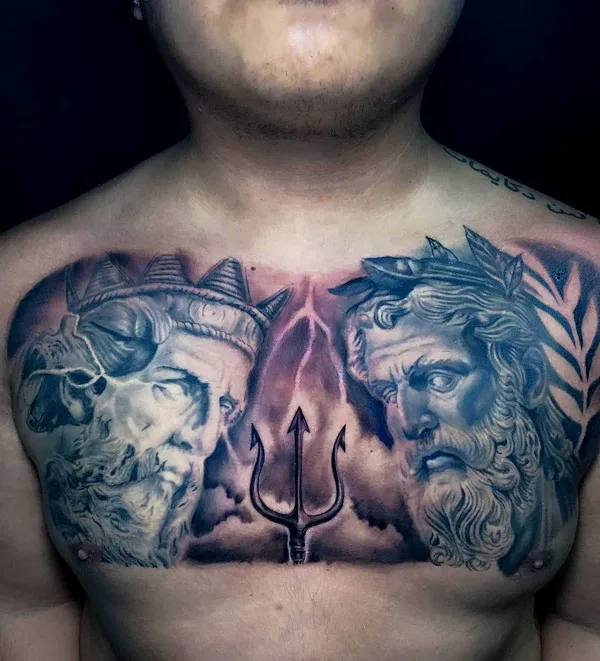 Zeus and Poseidon Tattoo 2