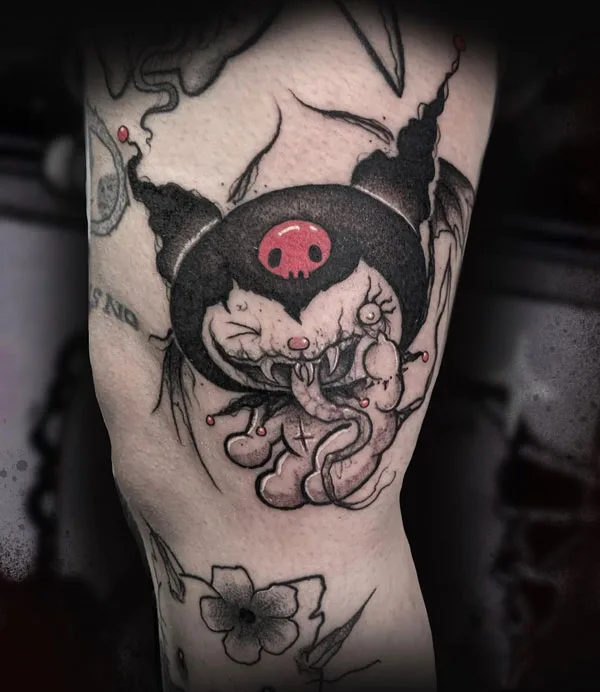 Zombie hello kitty tattoo