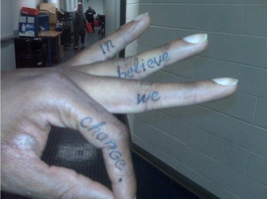 blood gang finger tattoo