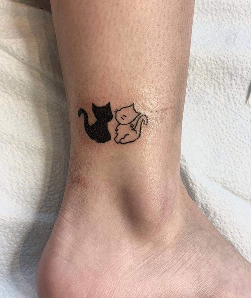 Easy and Cute Cat Tattoo 3