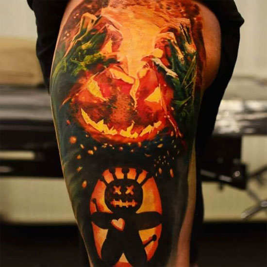 halloween style tattoo