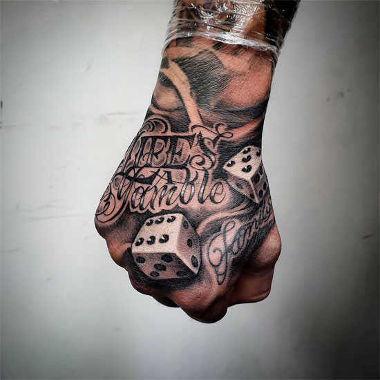 lifes a gamble dice tattoo