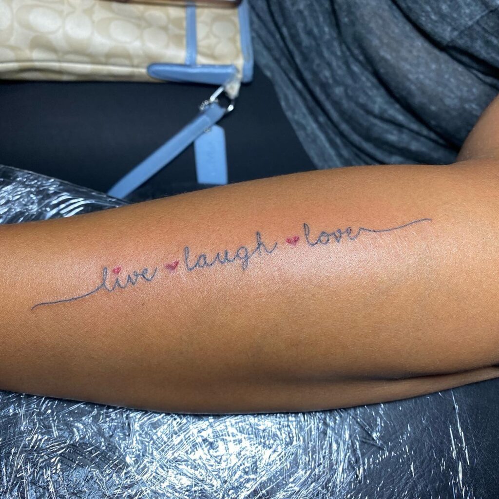 Live Laugh Love Forearm Tattoos For Girls Subtle Symbolism