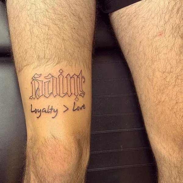 loyalty over love tattoo 17