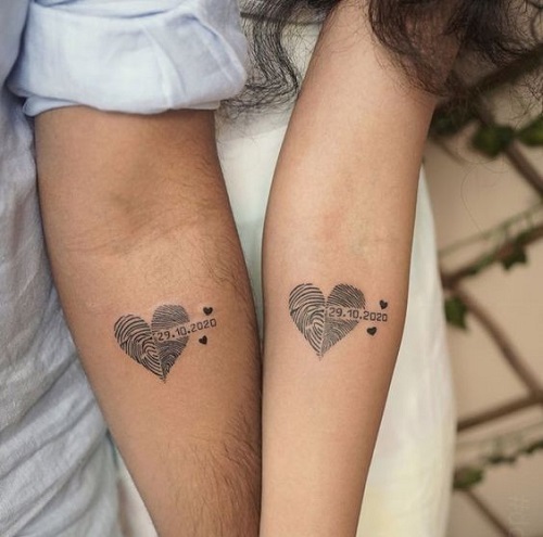 Latest Matching Couple Tattoos 2