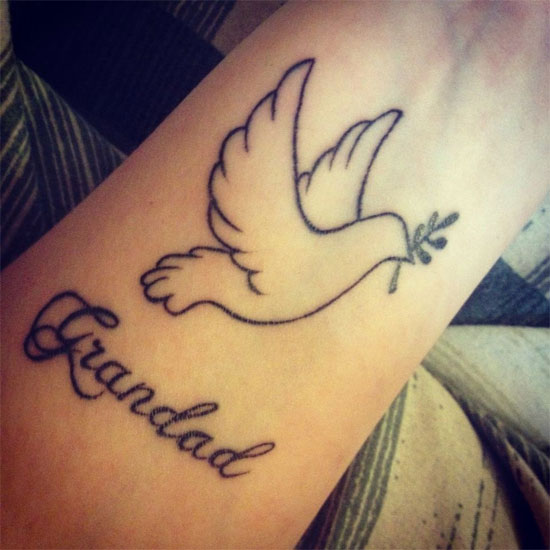 rip grandad bird tattoo