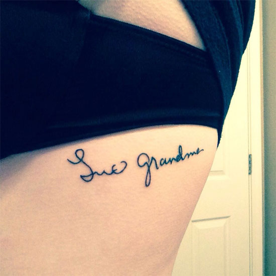 rip grandma tattoo handwriting