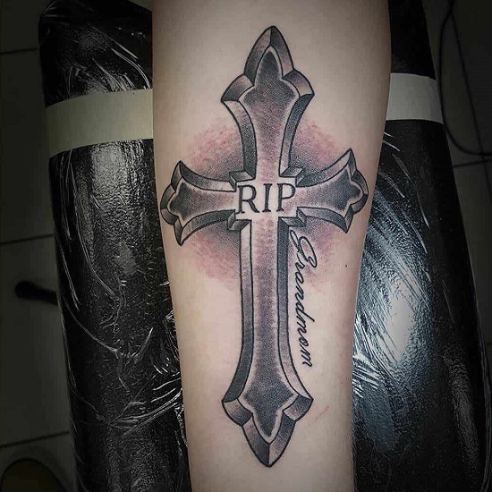 rip grandma tattoo on hand