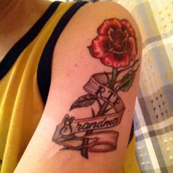 rip grandma tattoos on arm