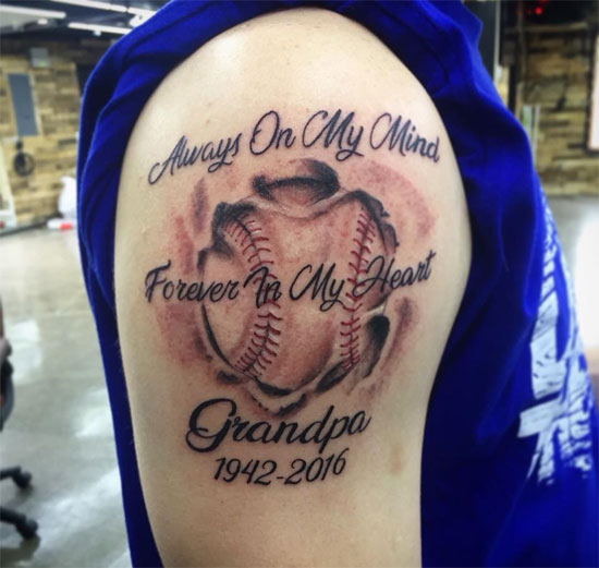 rip grandpa sports tattoo