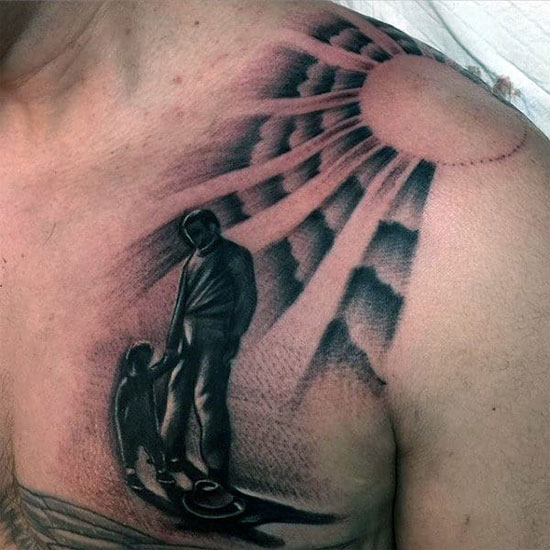 rip grandpa tattoo on chest