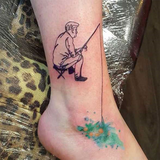 rip grandpa tattoo on leg