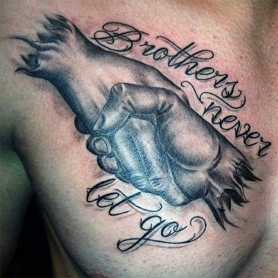 rip tattoo for brother never let go