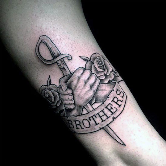 rip tattoo for brother on arm