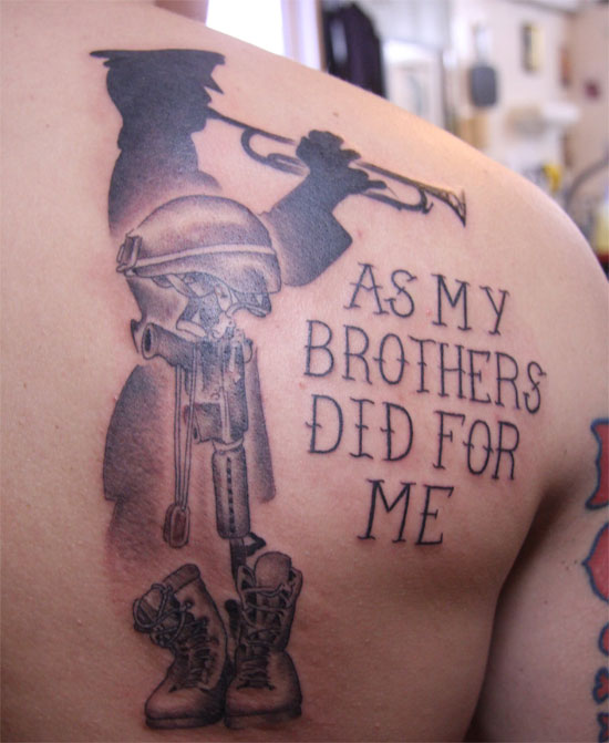 rip tattoo for brother on shoulder