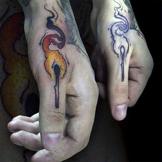 finger tattoo