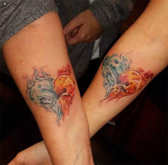 twin flame tattoo soulmate
