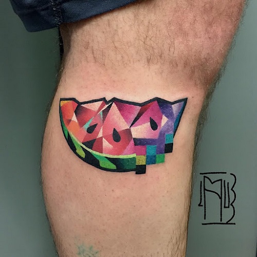 Pixel watermelon Tattoo Styles