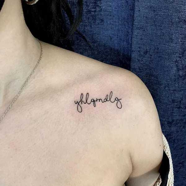 yhlqmdlg shoulder tattoo